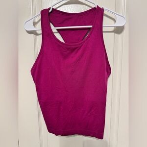 CRZ Yoga Fitted Ribbed Tank - Magenta Purple